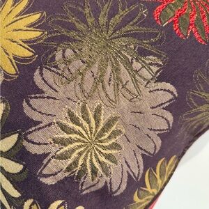 Crate&Barrel Floral Accent Pillow - Purple, Yellow, Green, Red